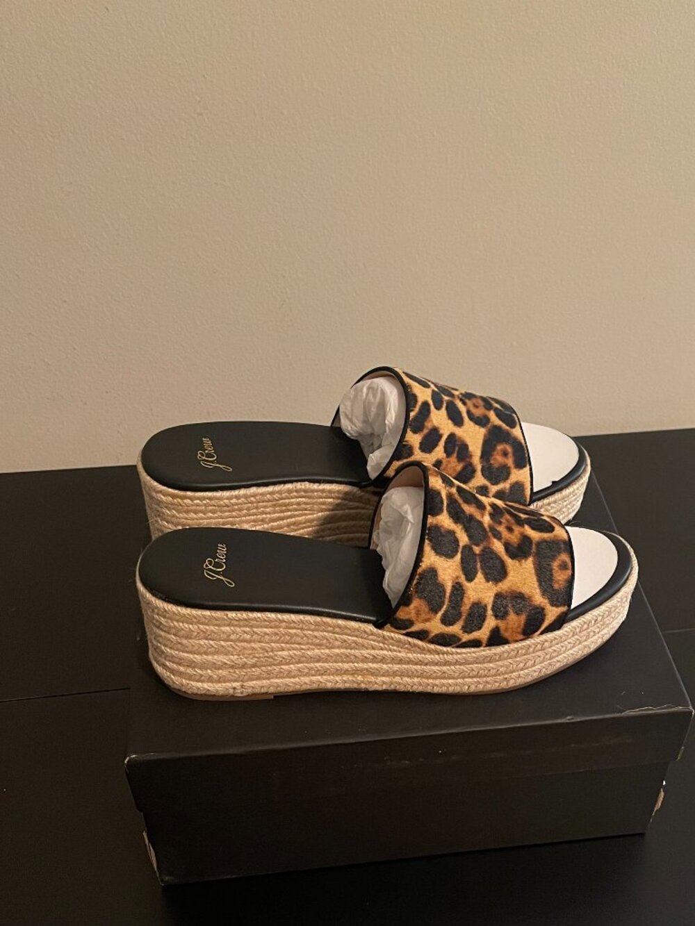 Jcrew wedges size 7 fur nwot